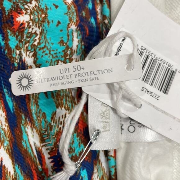 OndadeMar Balsam Bandeau One Piece NWT Sz L Multi Color UPF 50+ UV Protection - Picture 9 of 11